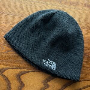 The North Face Charcoal Grey Knit Beanie with Embroidered Logo Cozy Unisex